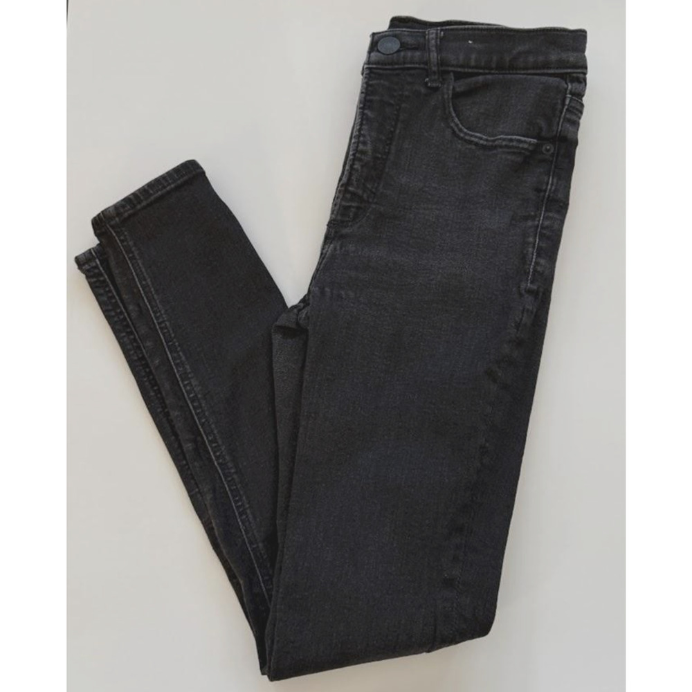 Express Jeans Womens 4 Charcoal Denim‎ Perfect Legging High Rise Skinny Stretch
